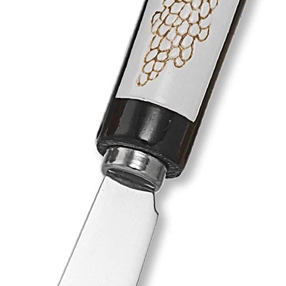 4pcse Red Wine Tasting Hand Painted Handle with Stainless Steel Blade Spreader - Picture 2 of 5